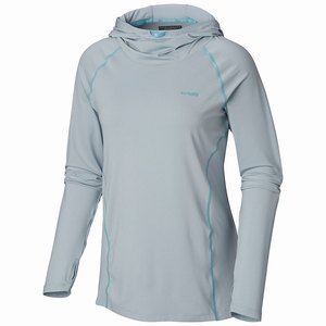 Columbia PFG Tamiami™ Heather Knit Hoodie Dam Grå/Blå (LKVYQ0593)